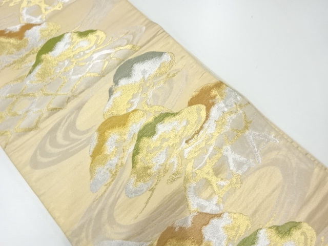 JAPANESE KIMONO / ANTIQUE FUKURO OBI / SILK / WOVEN PINE